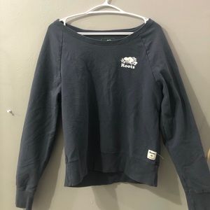 roots off the shoulder sweater